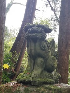 白山比咩神社の表参道脇にある狛犬2